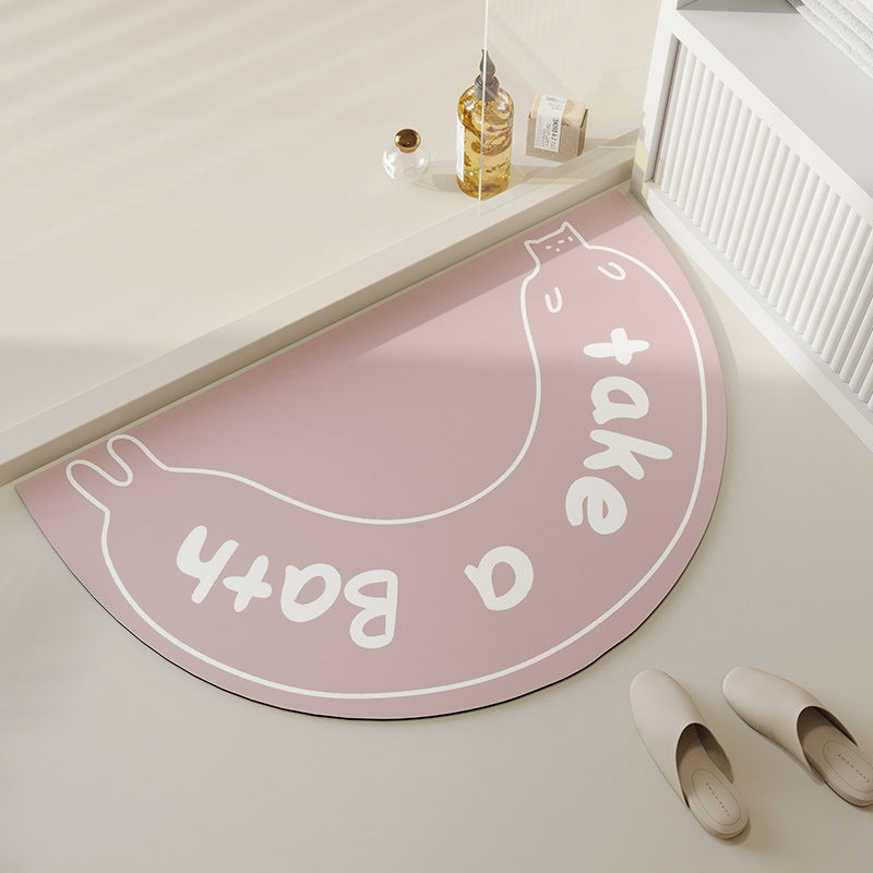 Cat Pattern Diatom Mud Bathroom Mat