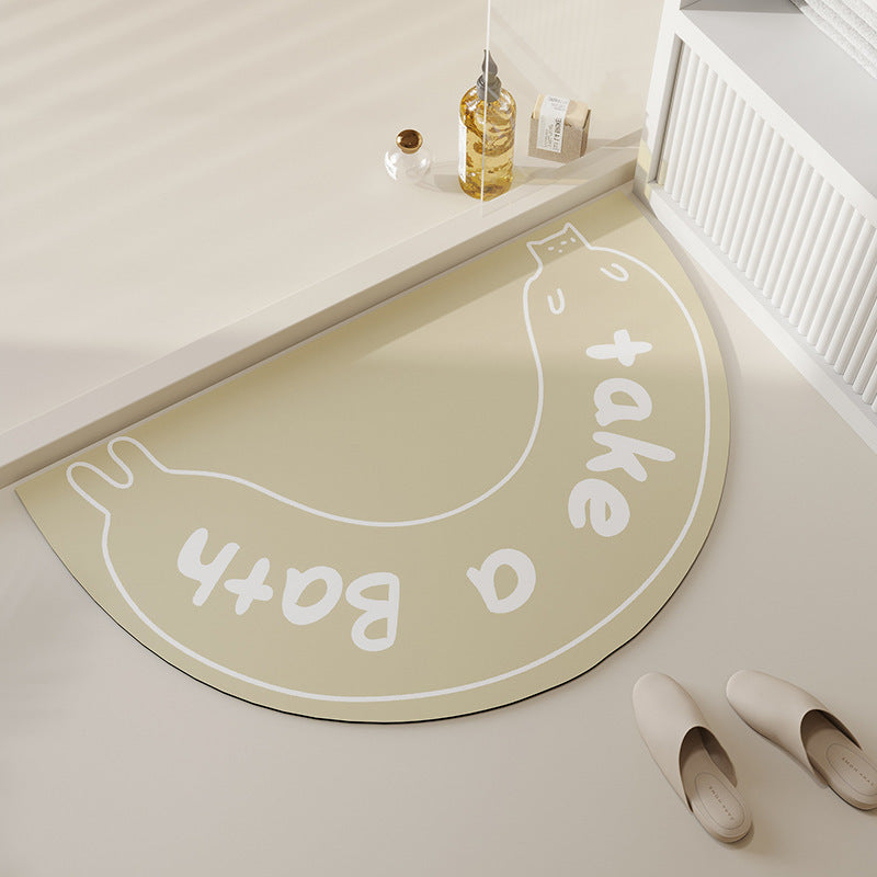 Cat Pattern Diatom Mud Bathroom Mat