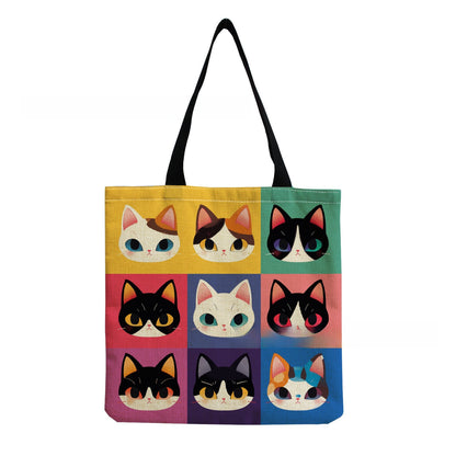 Cat Print Shoulder Bag