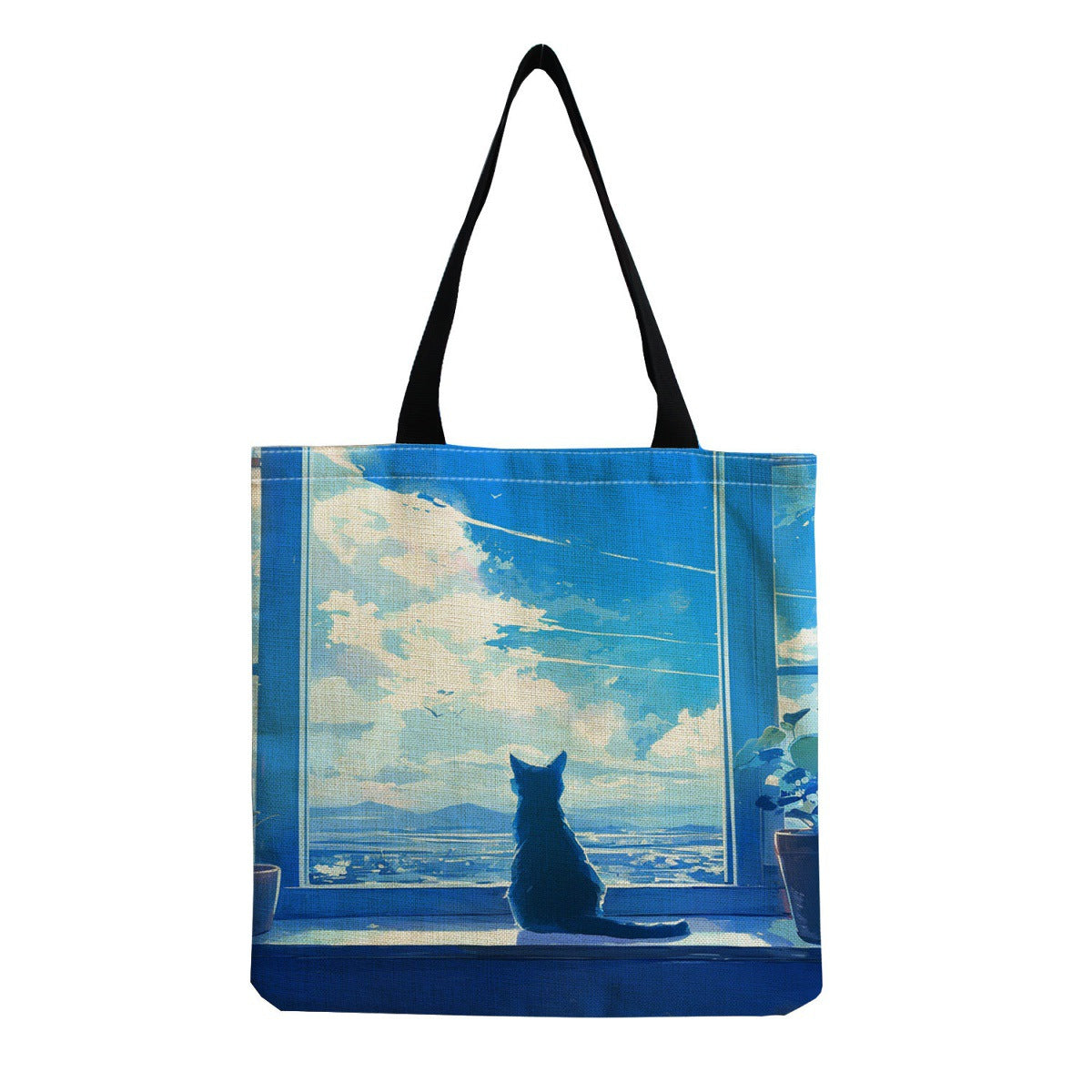 Cat Print Shoulder Bag
