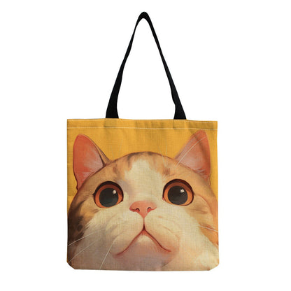 Cat Print Shoulder Bag