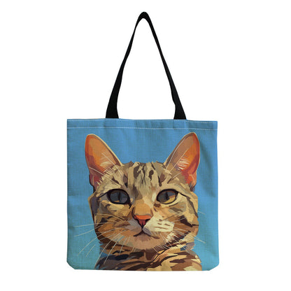 Cat Print Shoulder Bag