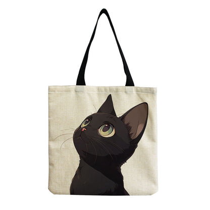 Cat Print Shoulder Bag