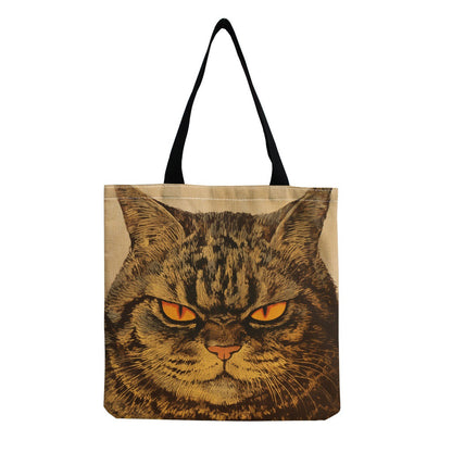 Cat Print Shoulder Bag