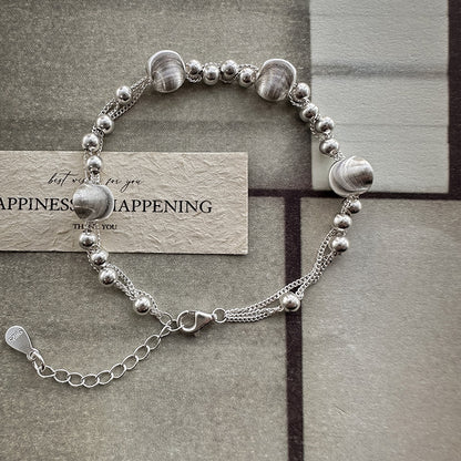 Cat's Eye Bead Bracelet for Women