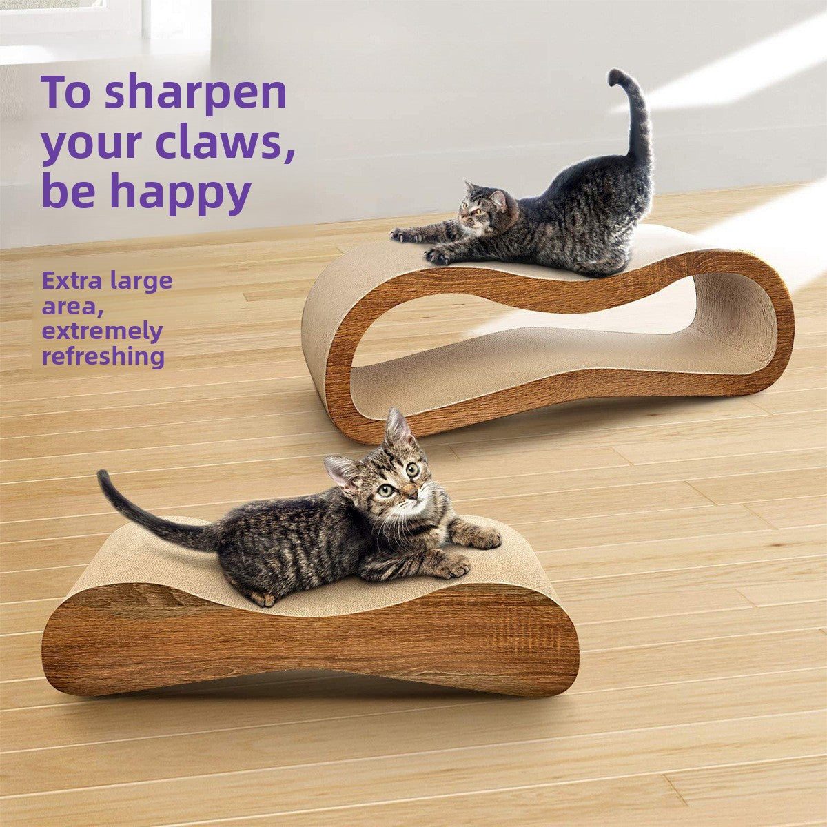 Cat scratch board corrugated paper lounge chair bed board
