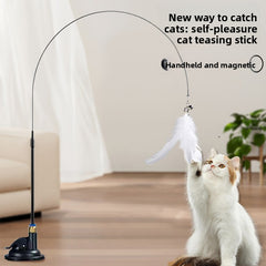 Powerful suction cup white feather
