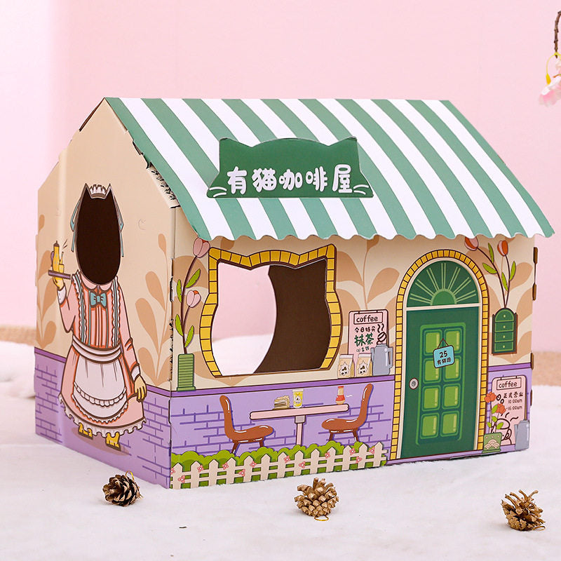 Cat Scratching Board House