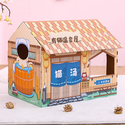 Cat Scratching Board House