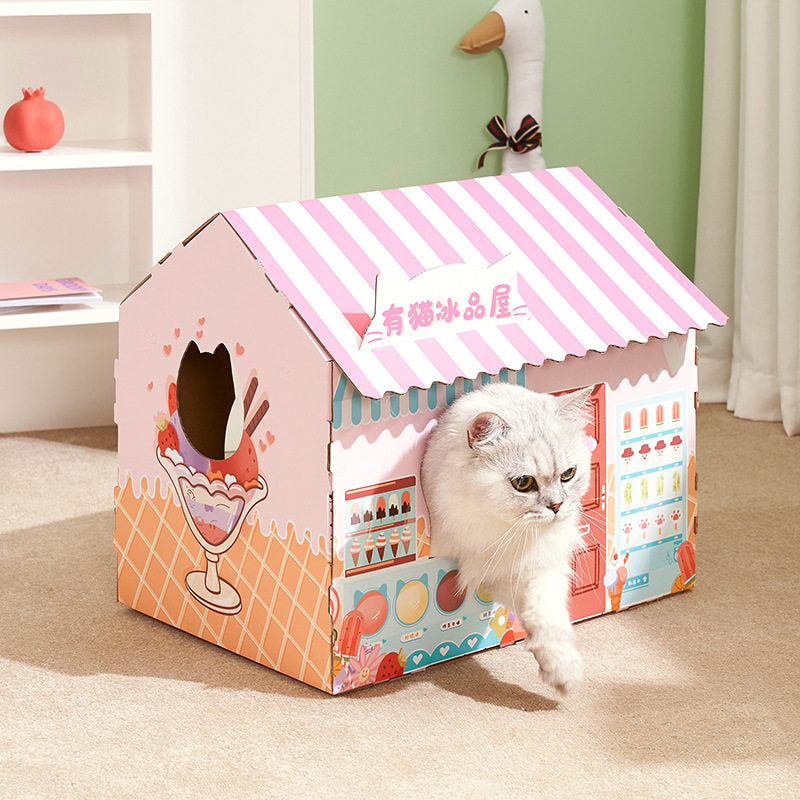 Cat Scratching Board House
