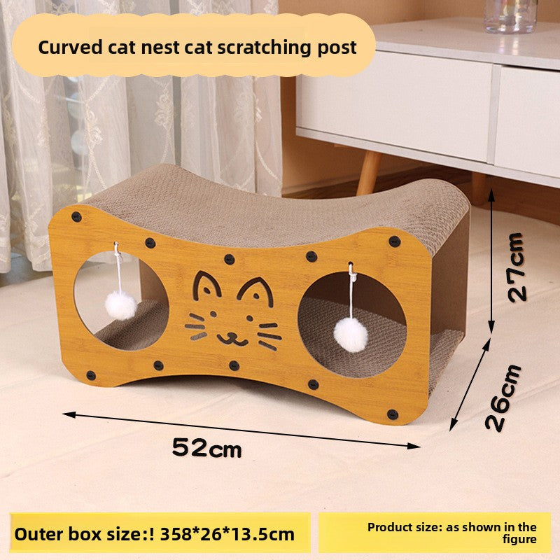 cat scratching house