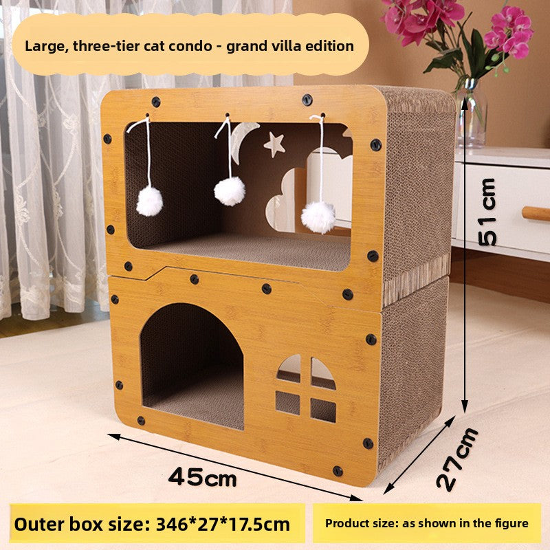 cat scratching house