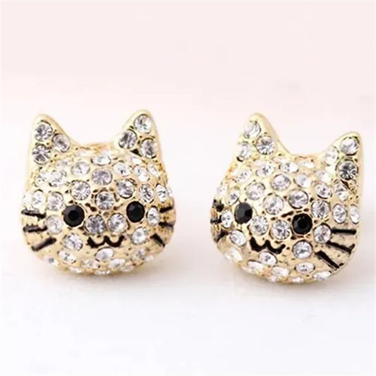 Cat-shaped stud earrings