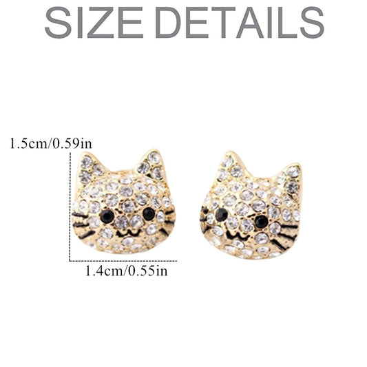 Cat-shaped stud earrings
