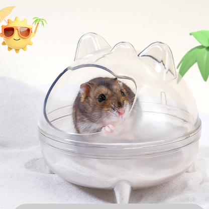 Cat Shaped Transparent Pet Bath Basin