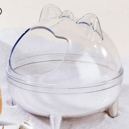 Cat Shaped Transparent Pet Bath Basin