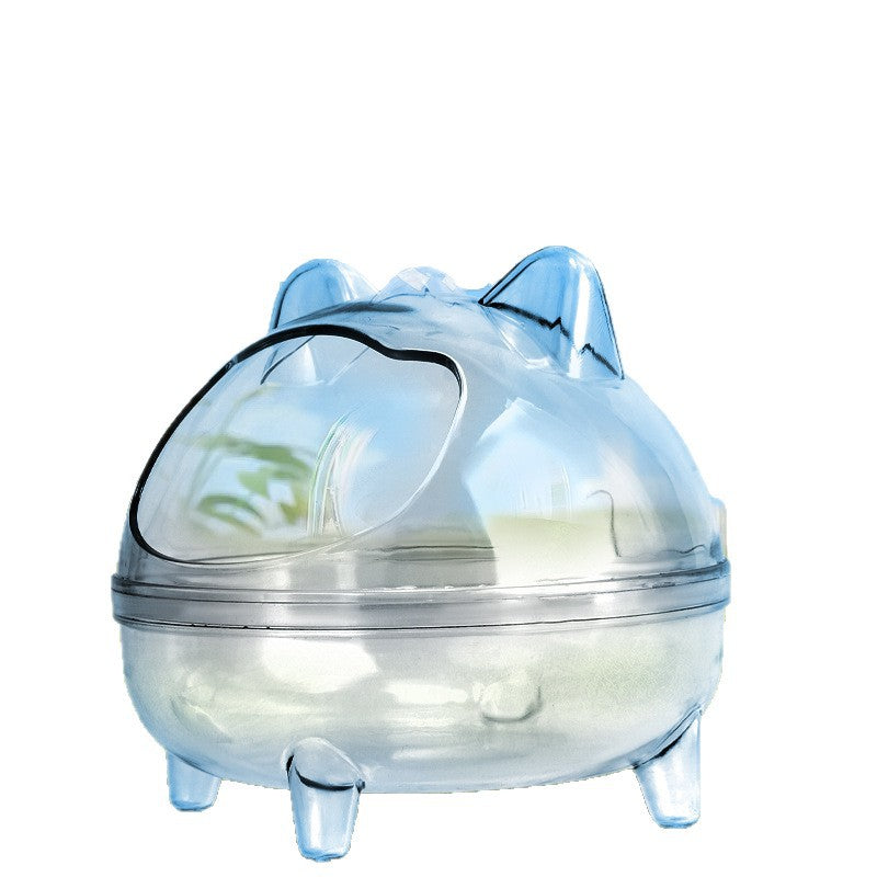 Cat Shaped Transparent Pet Bath Basin