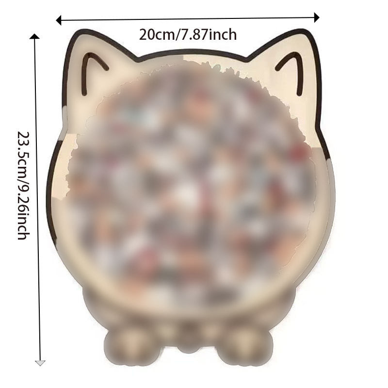 Cat Shaped Wooden Stacking Puzzle