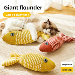 Sackcloth fish yellow 39cm