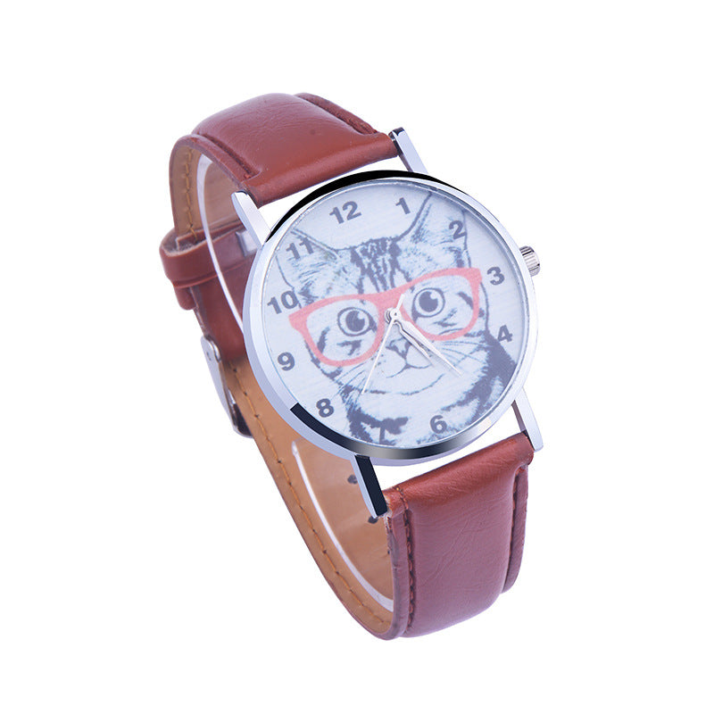 Cat-themed digital face watch