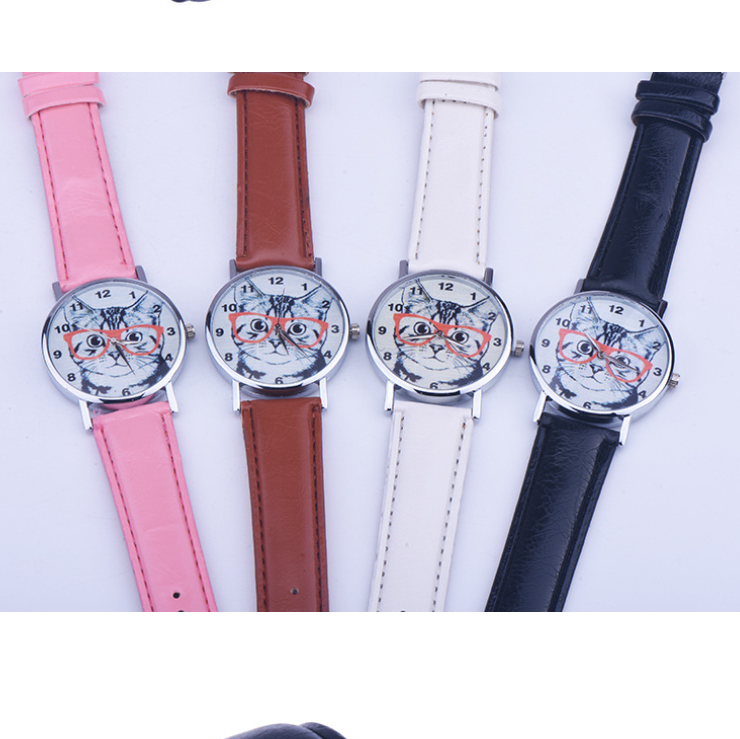 Cat-themed digital face watch