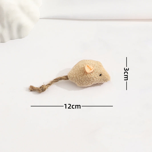 Cat toy: realistic plush mouse
