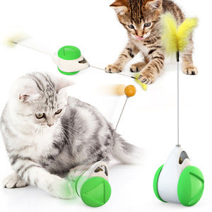 Cat toys, cat teaser sticks, slow food dispensers, leaky food balls