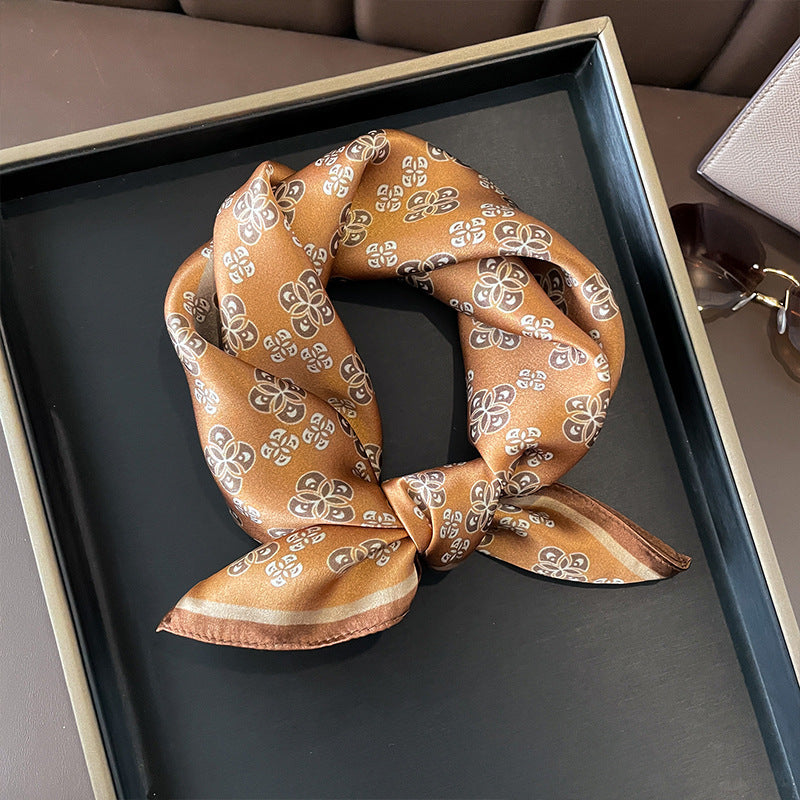 Buy Beige Silk Square Scarf for Women Versatile & Easy to Style