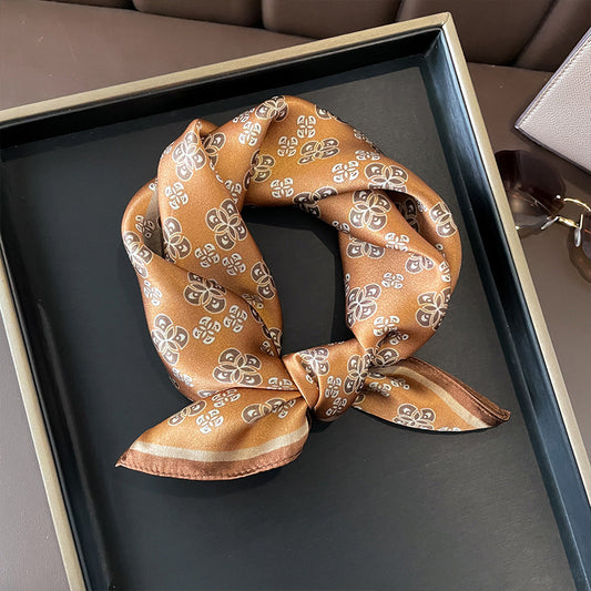 Buy Beige Silk Square Scarf for Women Versatile & Easy to Style