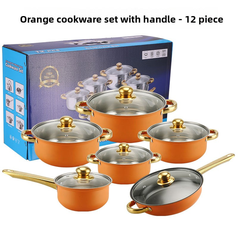 Premium Stainless Steel Cookware Kitchen Pots and Pans Set
