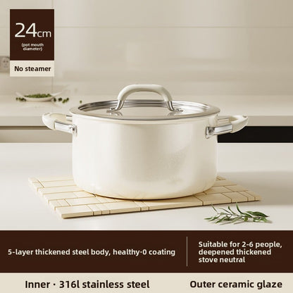 Stainless Steel Soup Pot for Daily Cooking and Kitchen Use