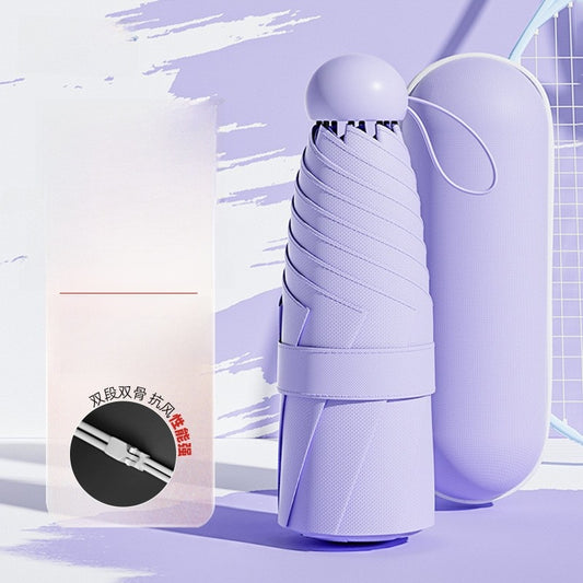 Capsule Umbrella for Portable Rain Travel Protection Use Now
