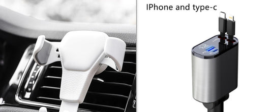 Metal Car Charger 100W Fast USB & TYPE-C Adapter for Your Car