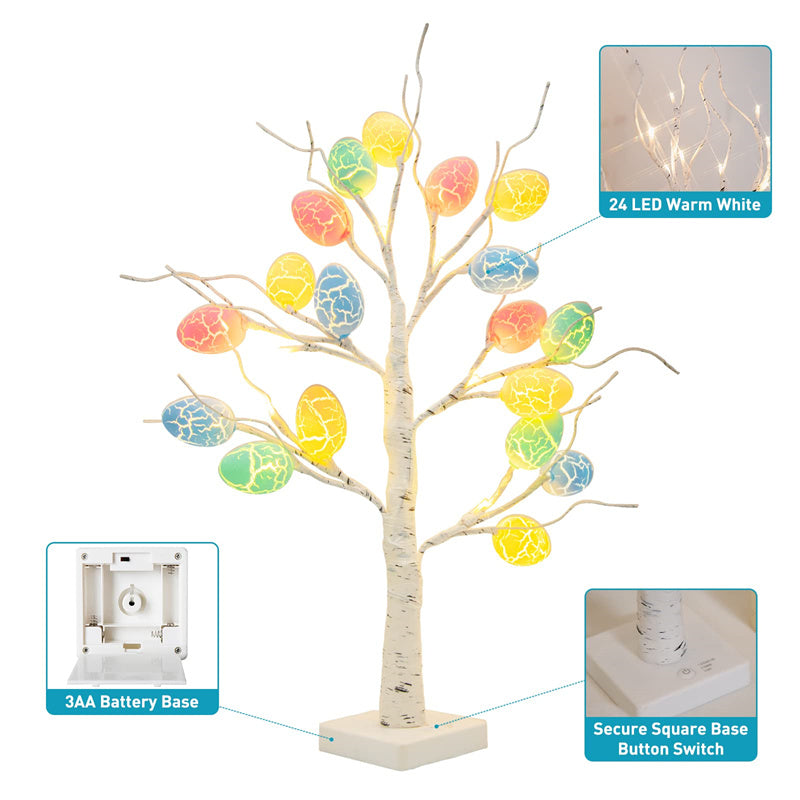 Easter Decoration 60cm Birch Tree LED Light for Spring Party