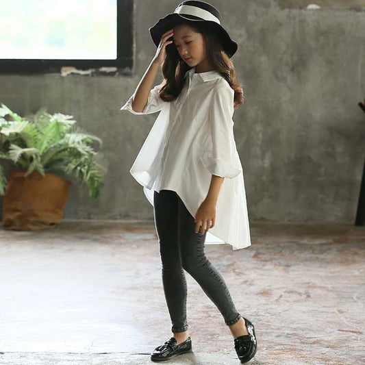 Girls' Big Kids Fashionable Tops Korean Style Swallowtails