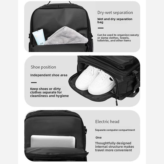 Air Cushion Travel Backpack Laptop Compartment for Work Bag