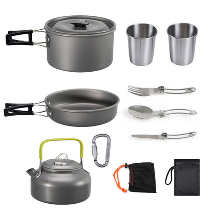Outdoor Camping Cookware Set for Hiking Travel Cooking Gear