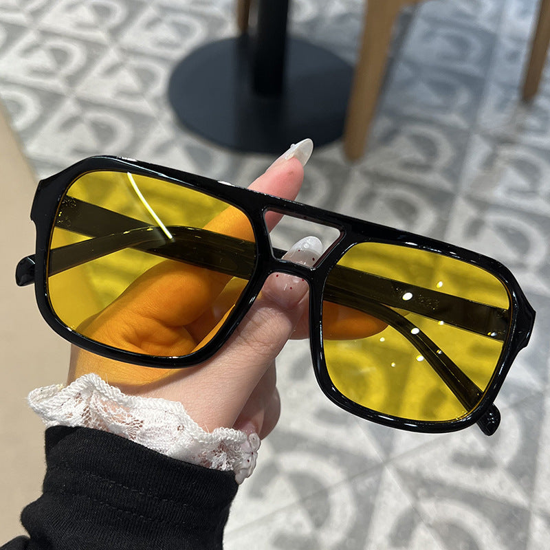Double Beam Candy Color Sunglasses for Chic Summer Style