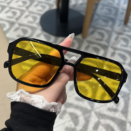 Double Beam Candy Color Sunglasses for Chic Summer Style
