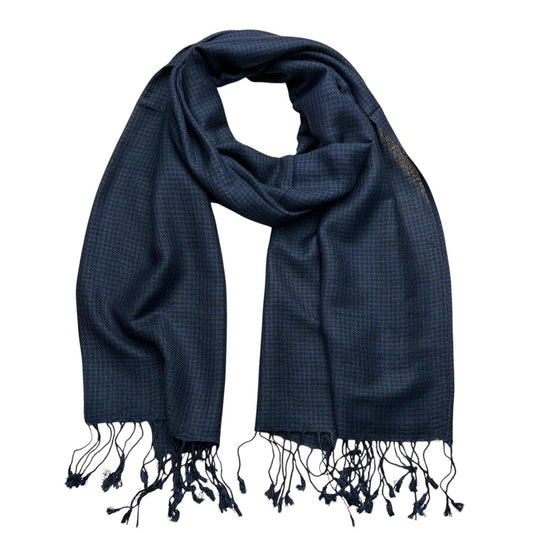 2pcs Navy Herringbone Texture Jacquard Weave Mimics Luxury Fabrics,Versatile Everyday Scarf ,Pairs With All Casual Outfits,Office Appropriate Subtlety For Women Men