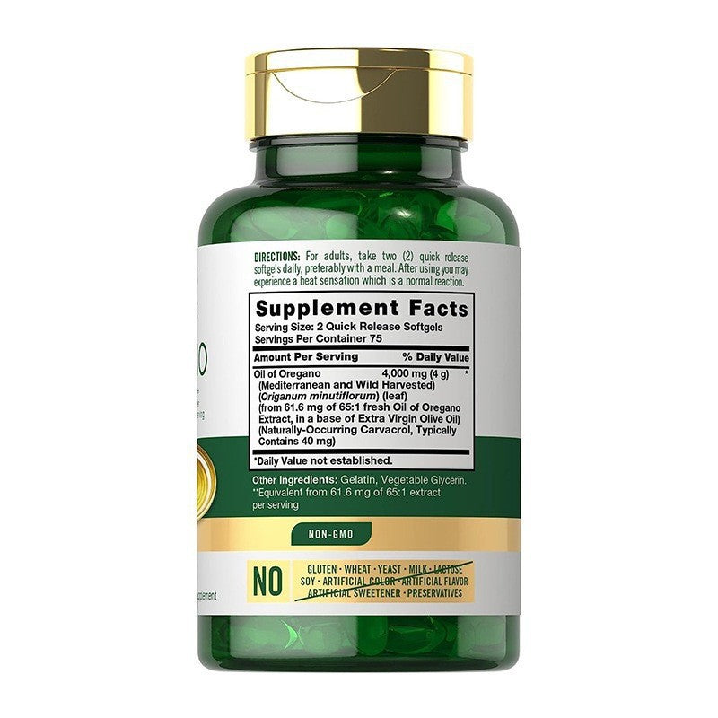 Oregano Oil Soft Capsules Dietary Supplement for Immunity