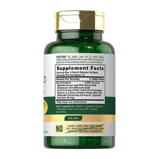 Oregano Oil Soft Capsules Dietary Supplement for Immunity