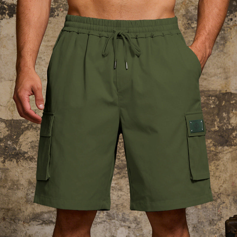 Buy Men’s Loose Elastic Casual Multi Pocket Shorts for Summer Wear