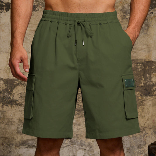 Buy Men’s Loose Elastic Casual Multi Pocket Shorts for Summer Wear