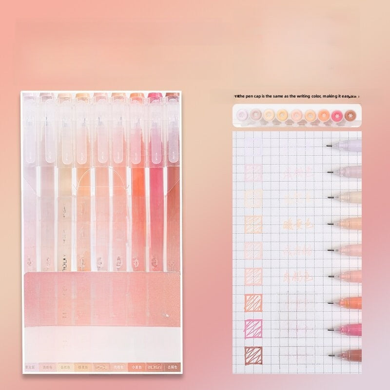 Morandi Color Gel Pens for Journaling Notes and Study Set