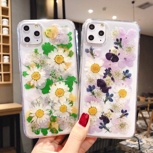 Preserved Flower Epoxy Phone Case Stylish & Protective Design