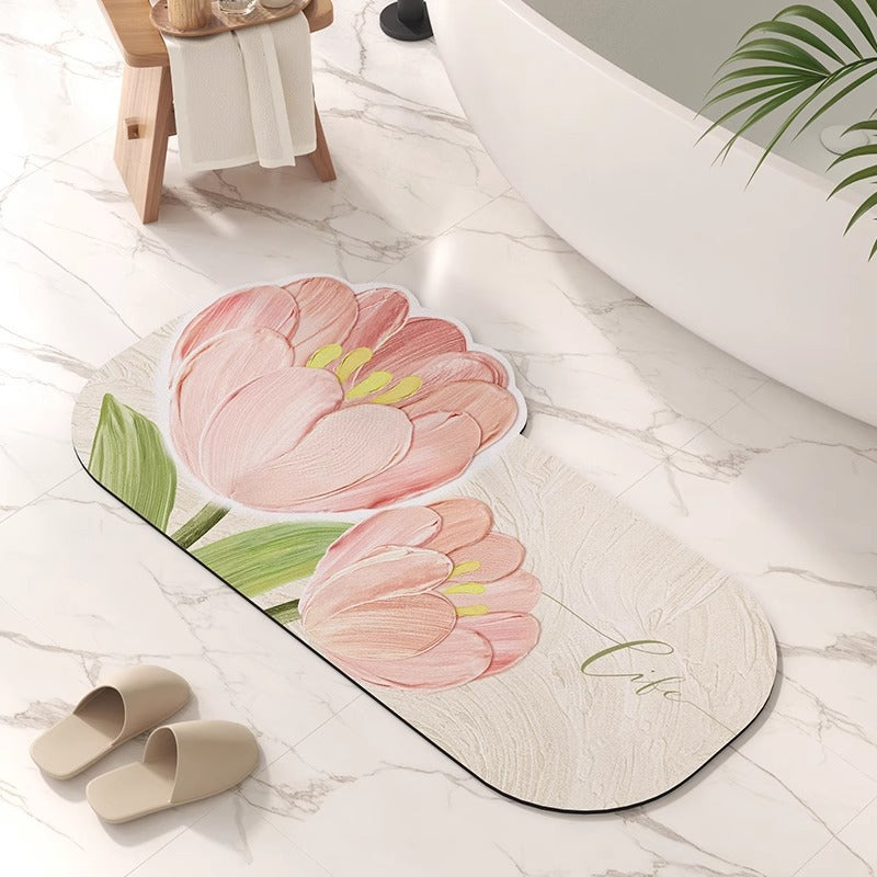 Diatomaceous Earth Bath Mat for Quick-Dry Bathroom Comfort