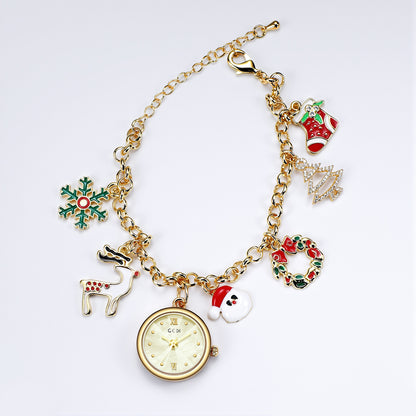 Christmas Bracelet Quartz Watch for Women Stylish Gift