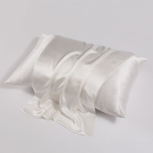 Double-Sided Mulberry Silk Pillowcase with Zipper Bedding U