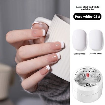 Black and White Nail Polish Glue for Smooth Nail Finish